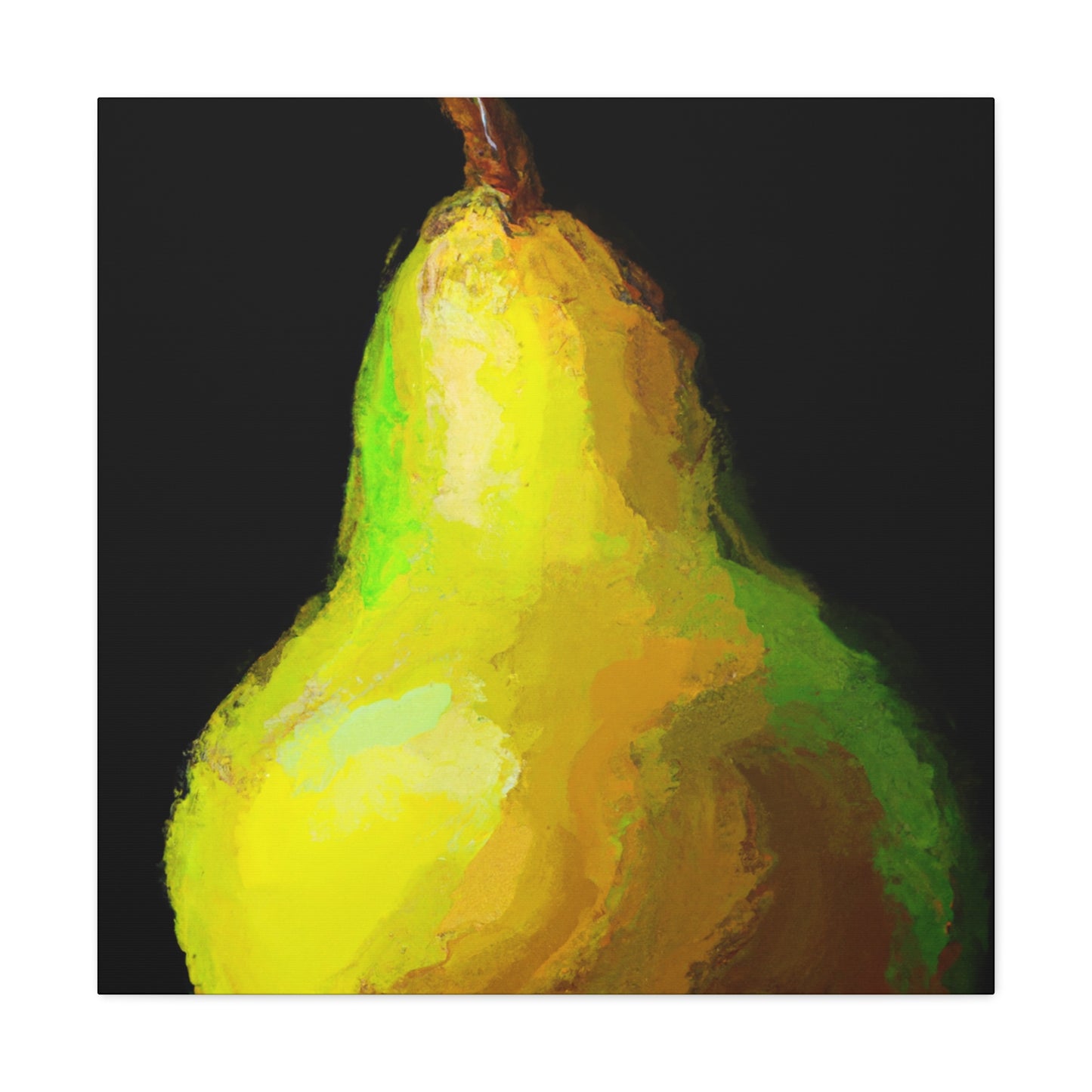 Pear in Metallic Gold - Canvas