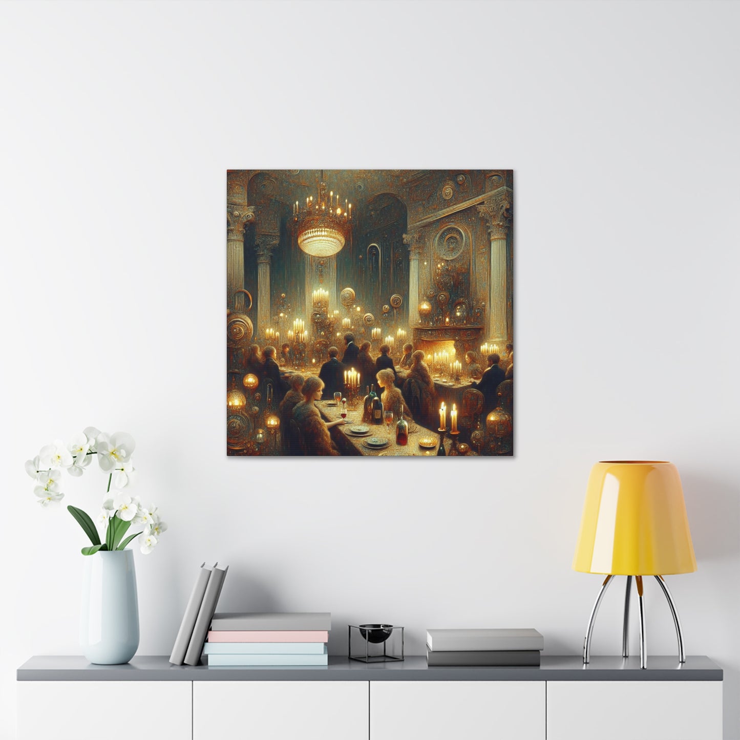 Exuberant Opulence: Midnight Revelry - Canvas