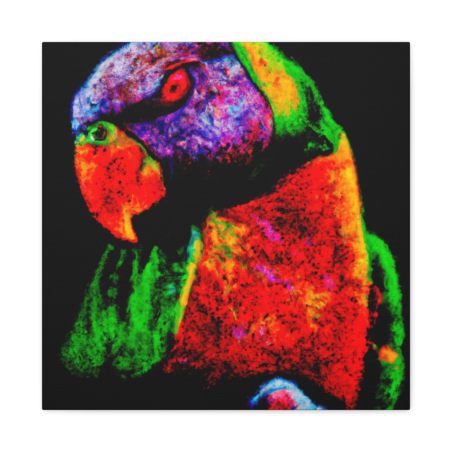 "Rainbow Lorikeet Revelry" - Canvas