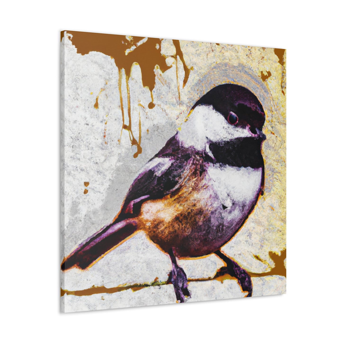 "Chickadee Enchantment Aglow" - Canvas