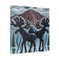 Moose in Mystic Moonlight - Canvas