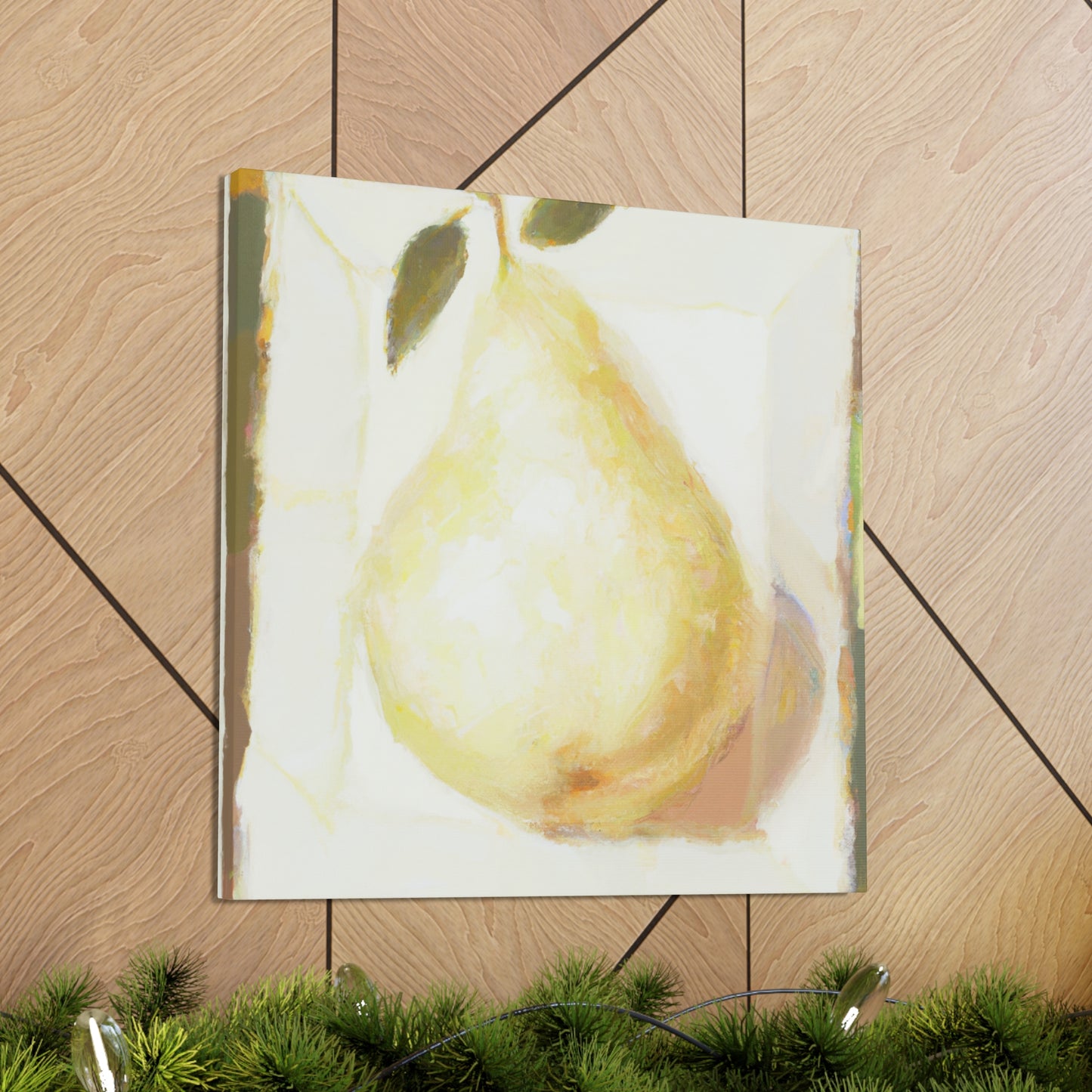 Pear in Soft Hues. - Canvas