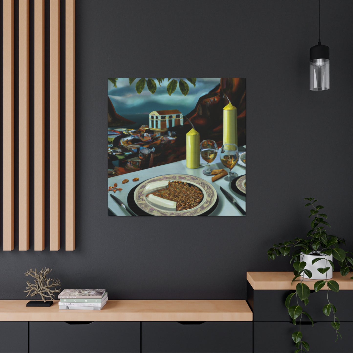 "Dining in Deco Bliss" - Canvas