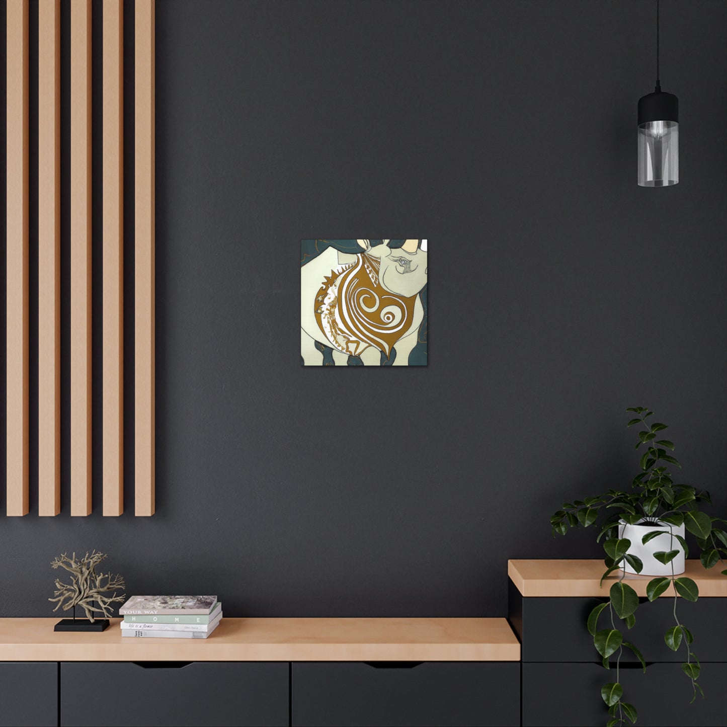 "Majestic Rhinoceros Gaze" - Canvas