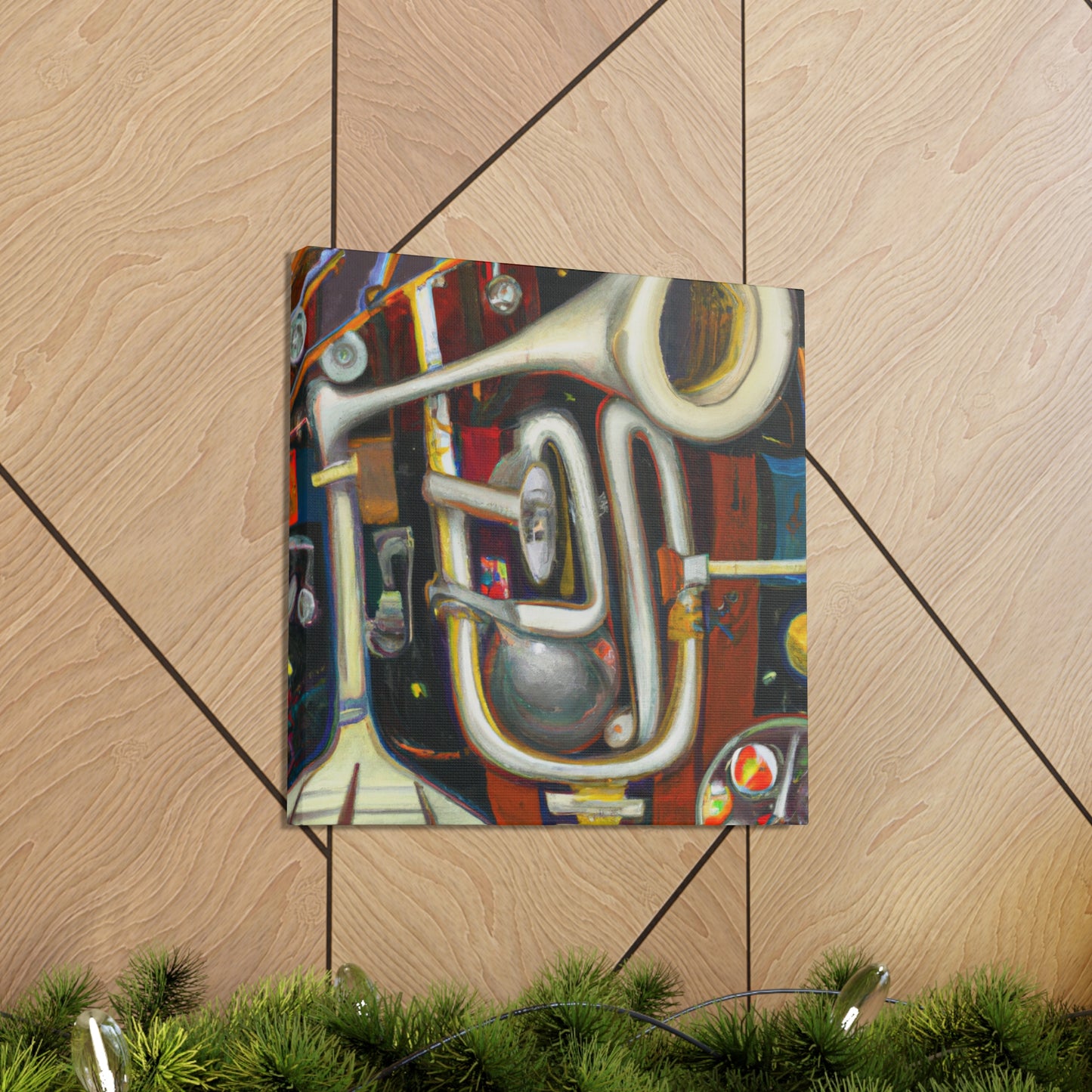 "Brassy Surreal Trumpet" - Canvas