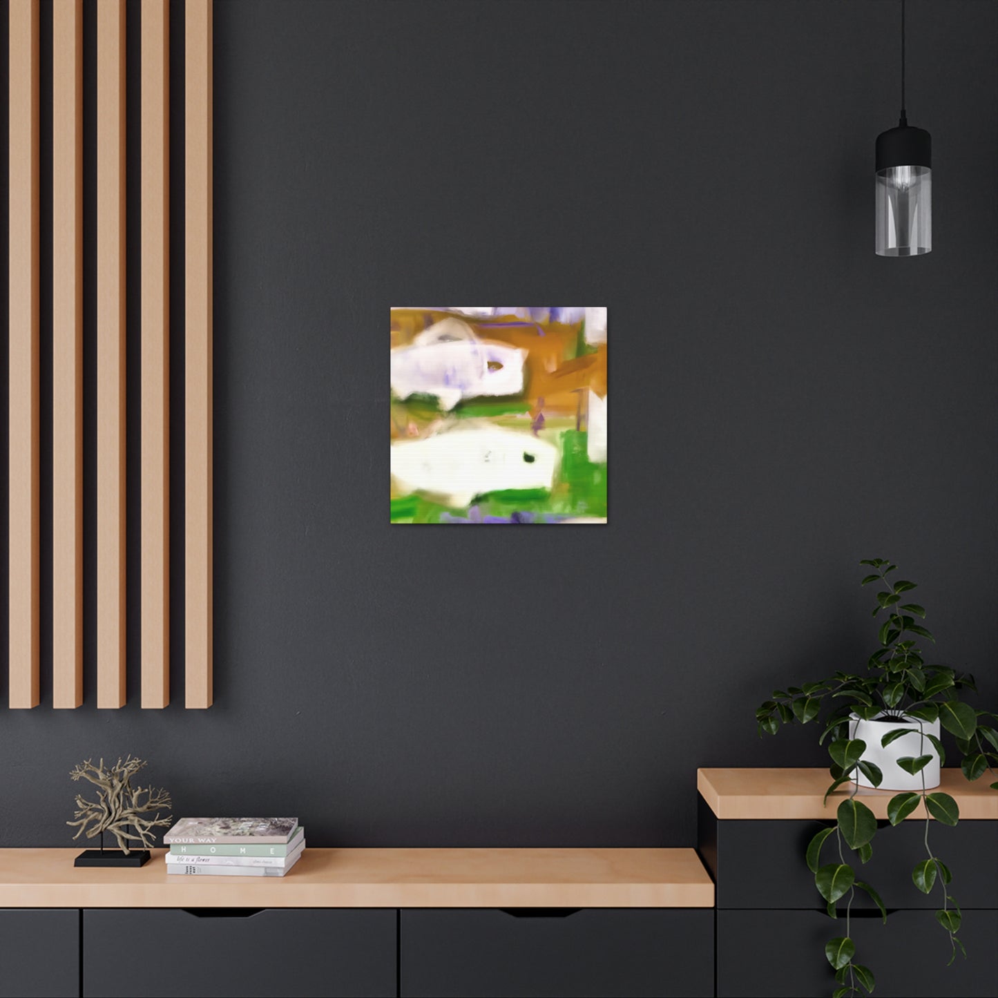 Salmon Swim in Deco - Canvas