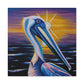 "Pelican in Flight Deko" - Canvas