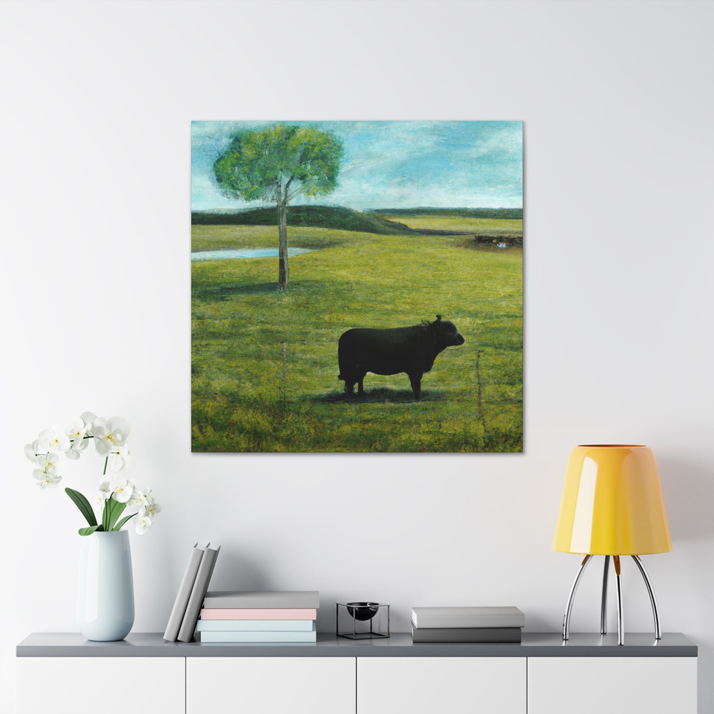 "Black Angus in Surreality" - Canvas