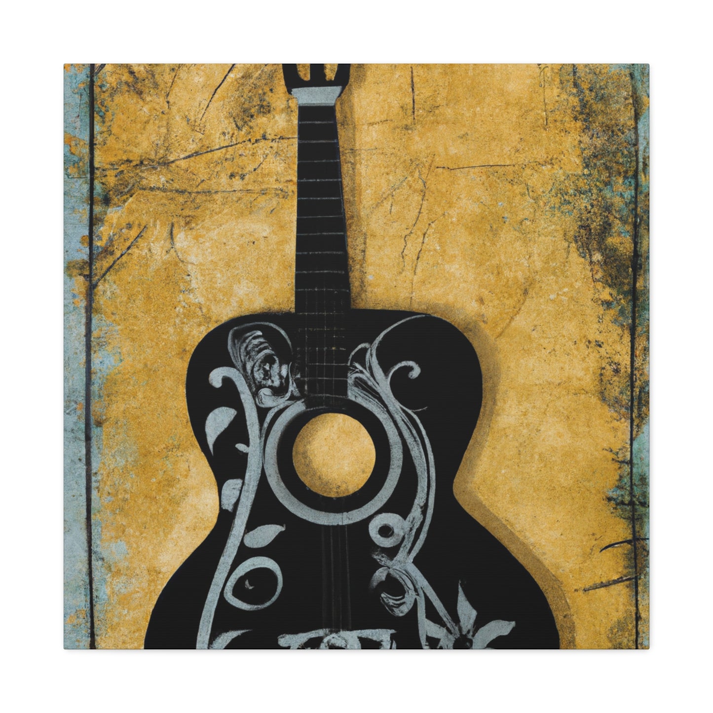 "Guitar's Resonant Melody" - Canvas