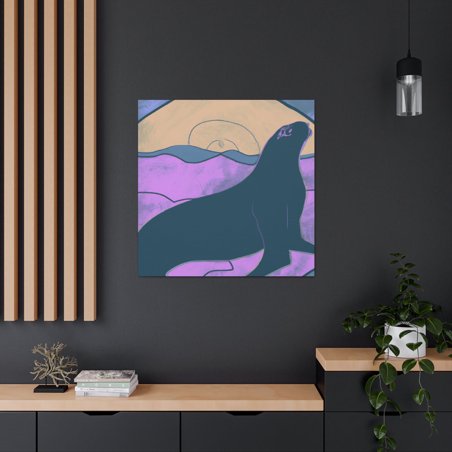 "Seaside Sea Lion Smile" - Canvas