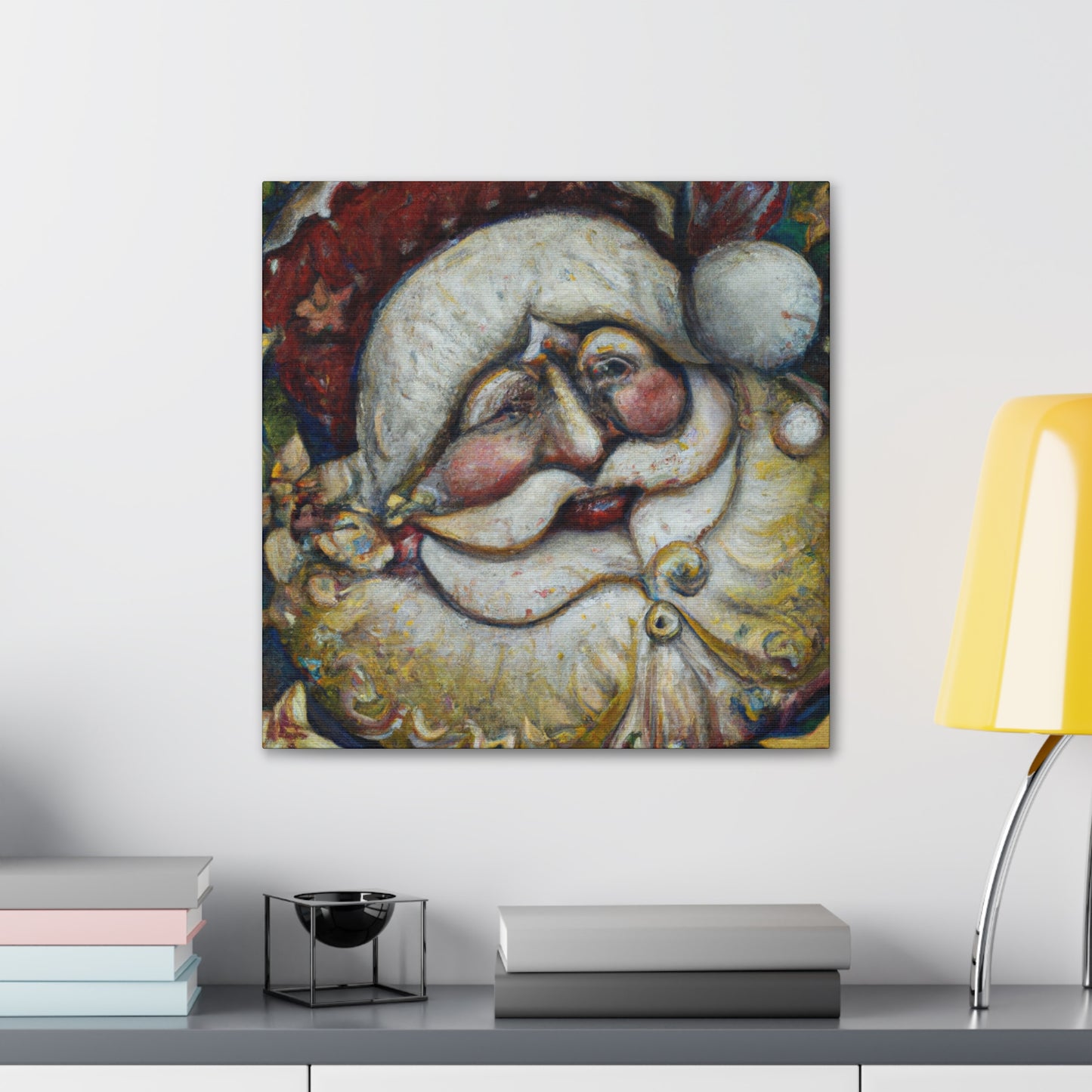 "Santa in Art Nouveau" - Canvas