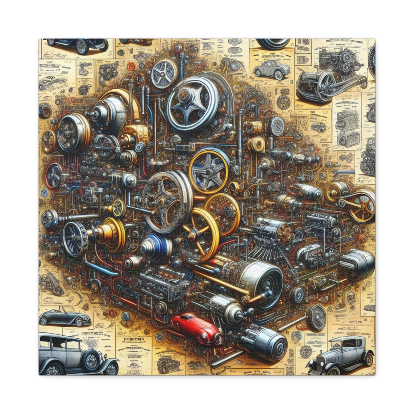 "Ingenious Wheels Unveiled" - Canvas