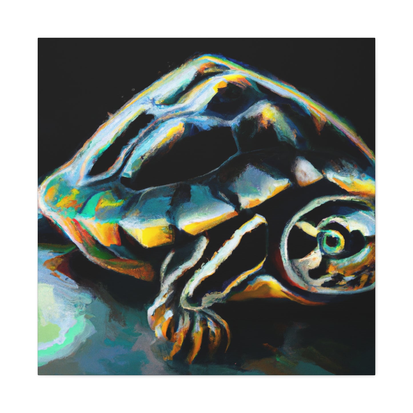 "Box Turtle Reflection" - Canvas