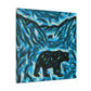 "Black Bear Abstracted" - Canvas