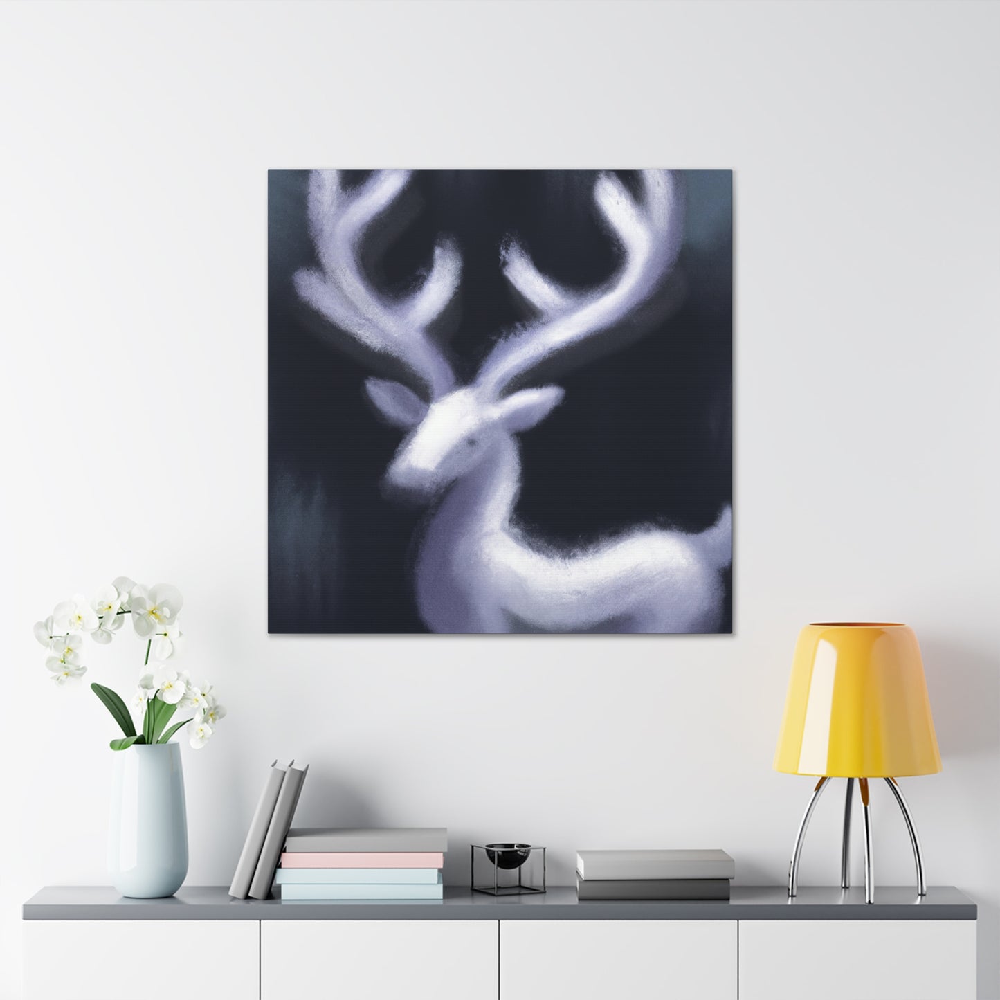 Reindeer Dusk Reflection - Canvas