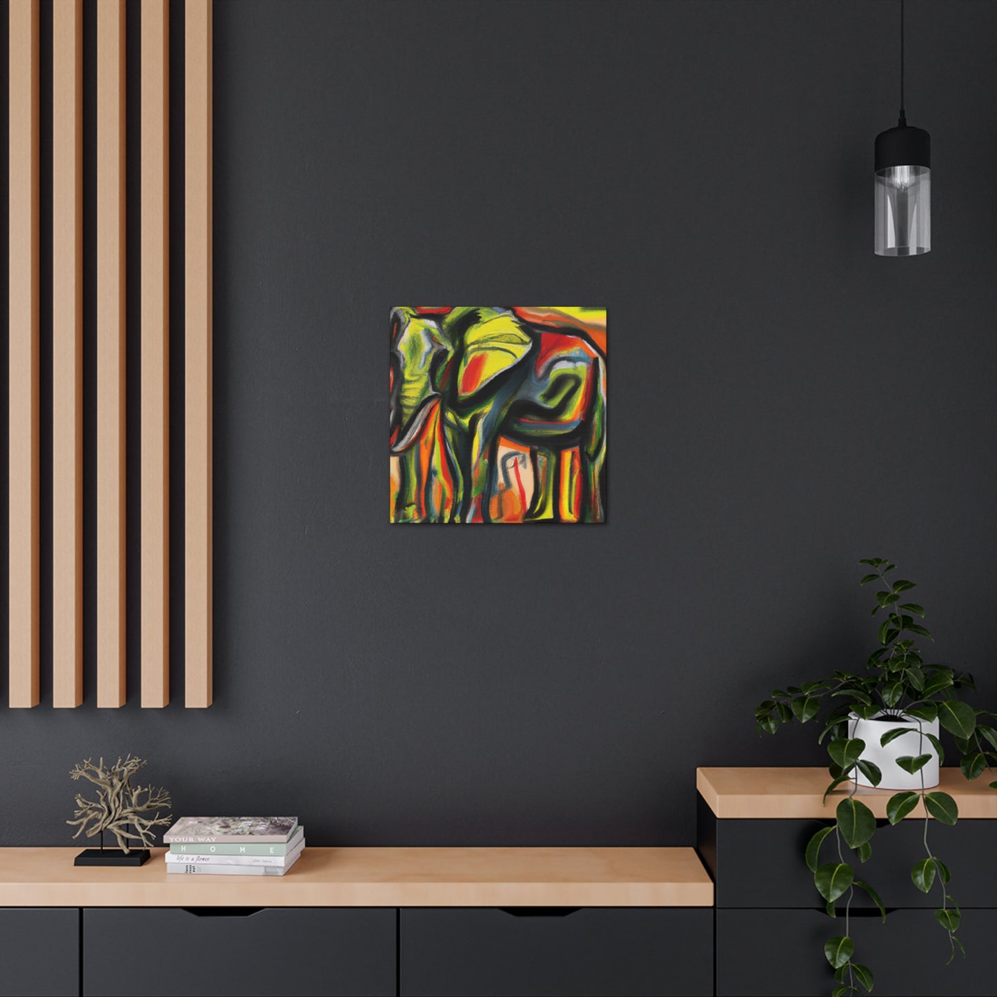 Elephant in Motion - Canvas