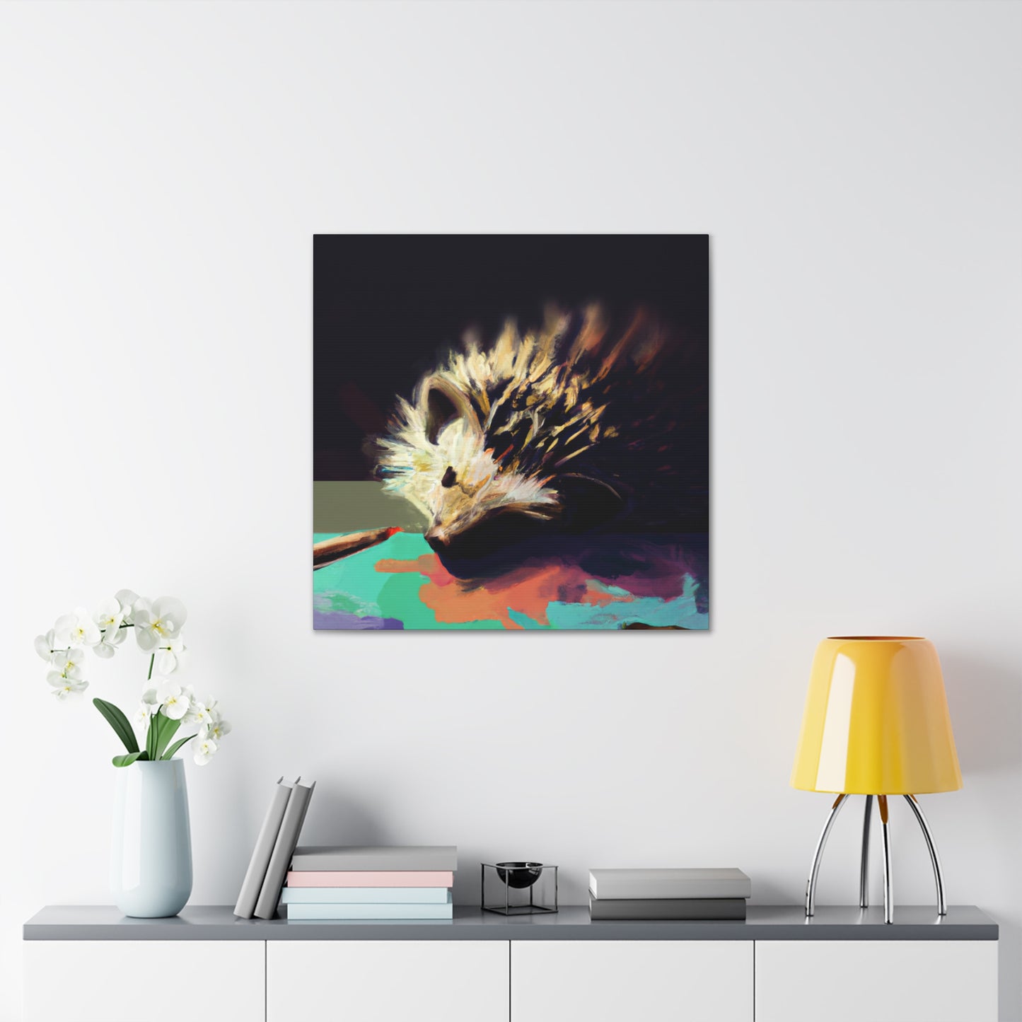 "Hedgehog's Surreal Dream" - Canvas