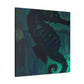 Seahorse in Turquoise - Canvas