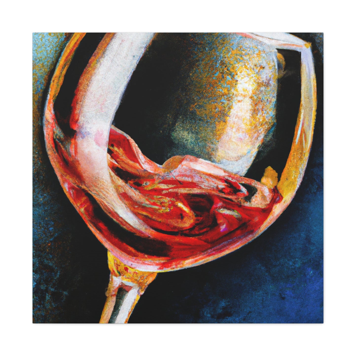 Glass of Fruity Wine - Canvas