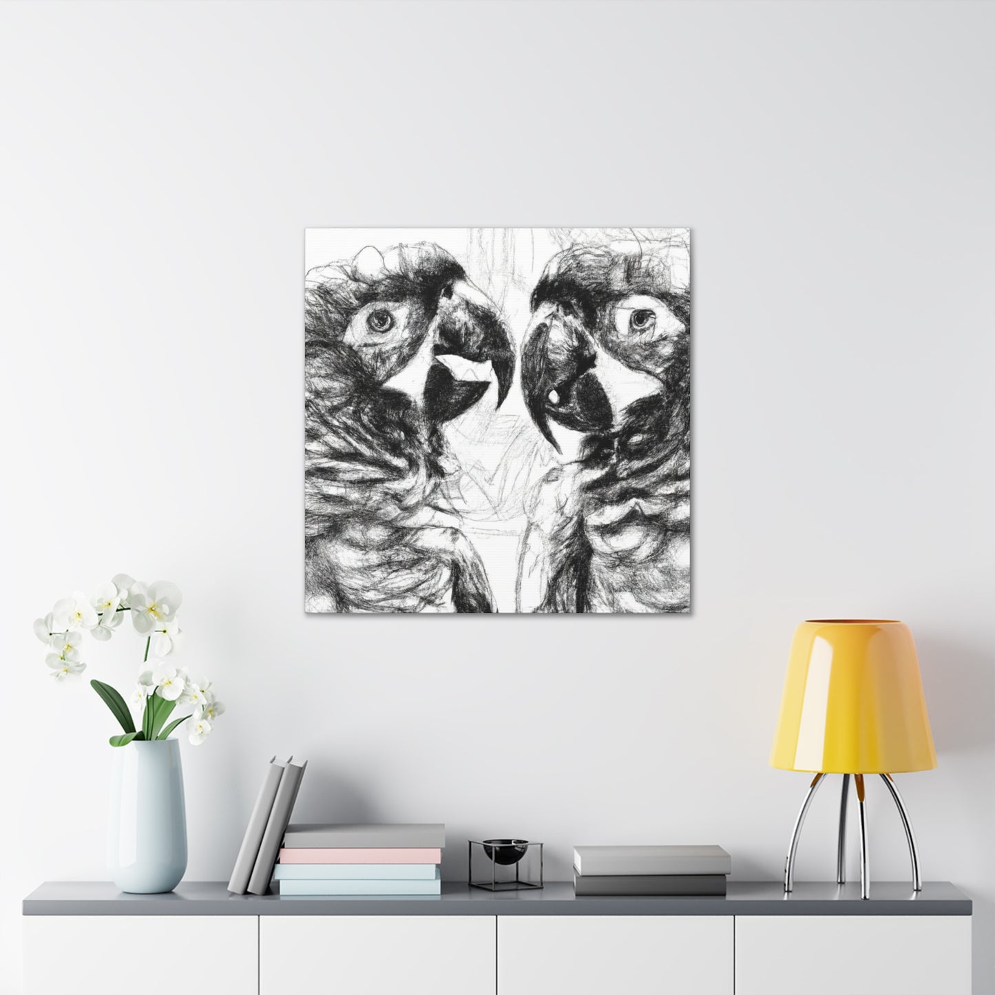 Amazon Paradise Parrots - Canvas