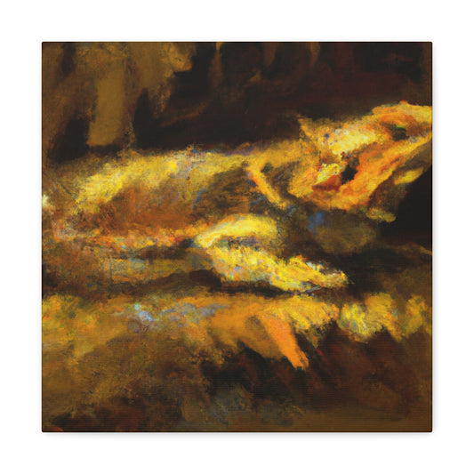 Bearded Dragon Impressionism - Canvas