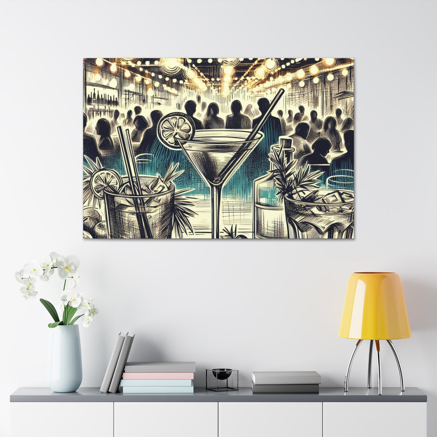 "Mixology Mirage Mosaic" - Canvas