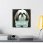 "Joyful Shih Tzu Play" - Canvas