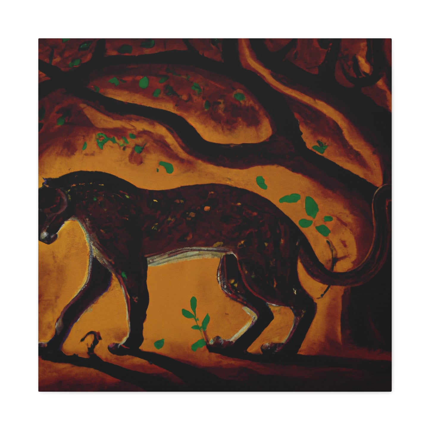 "Leopard in the Moonlight" - Canvas