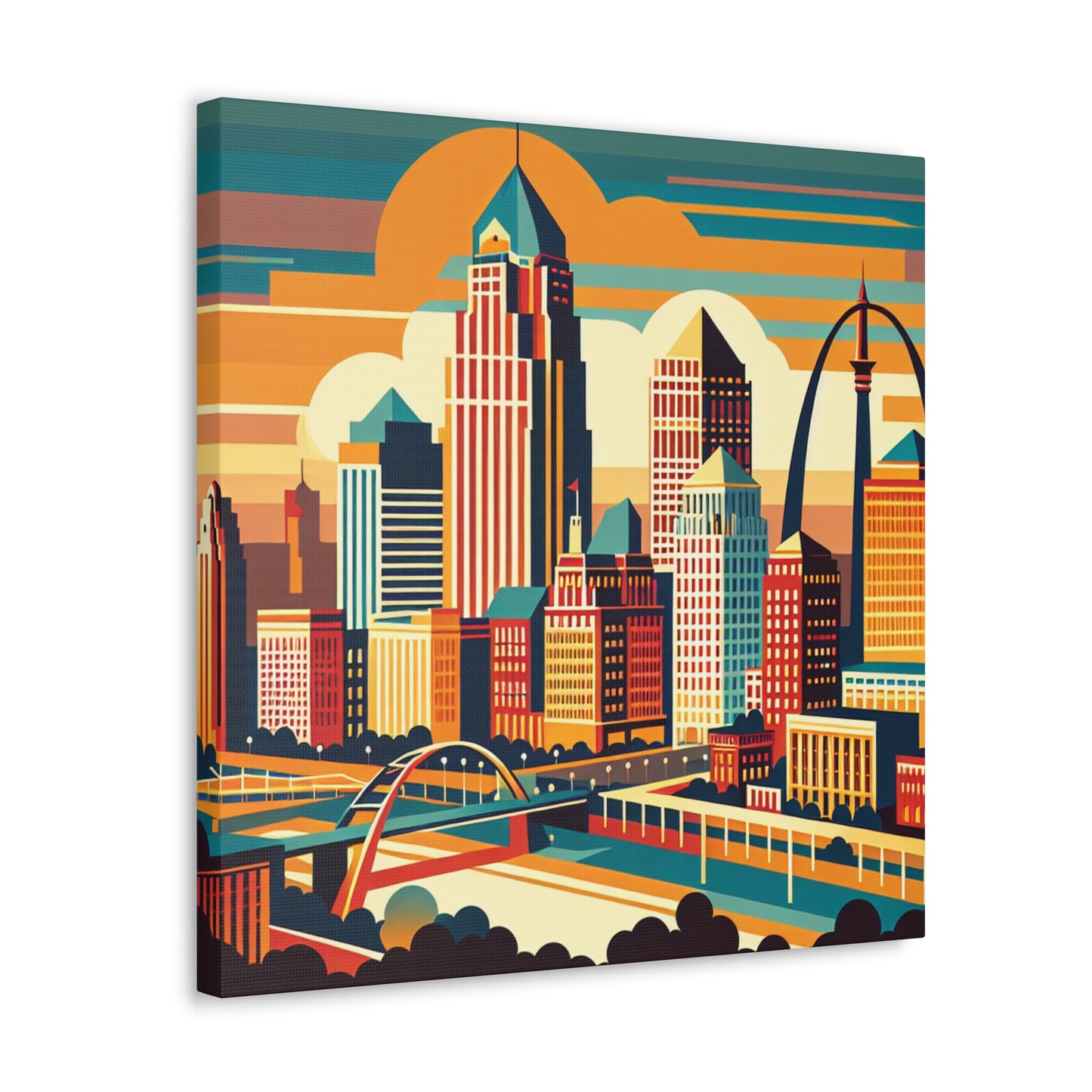 City of River Lights - Canvas