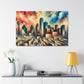 "Whirling Metropolis Vibrations" - Canvas