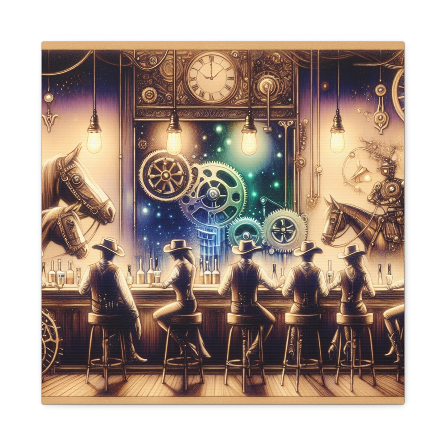 "Steamstock Saloon Serenade" - Canvas