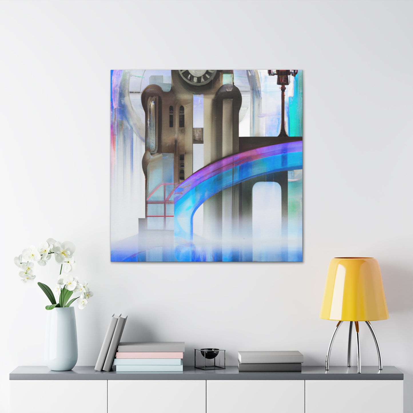 "Futurist Art Deco Dream" - Canvas