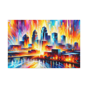 "Vibrant Urban Reverie" - Canvas