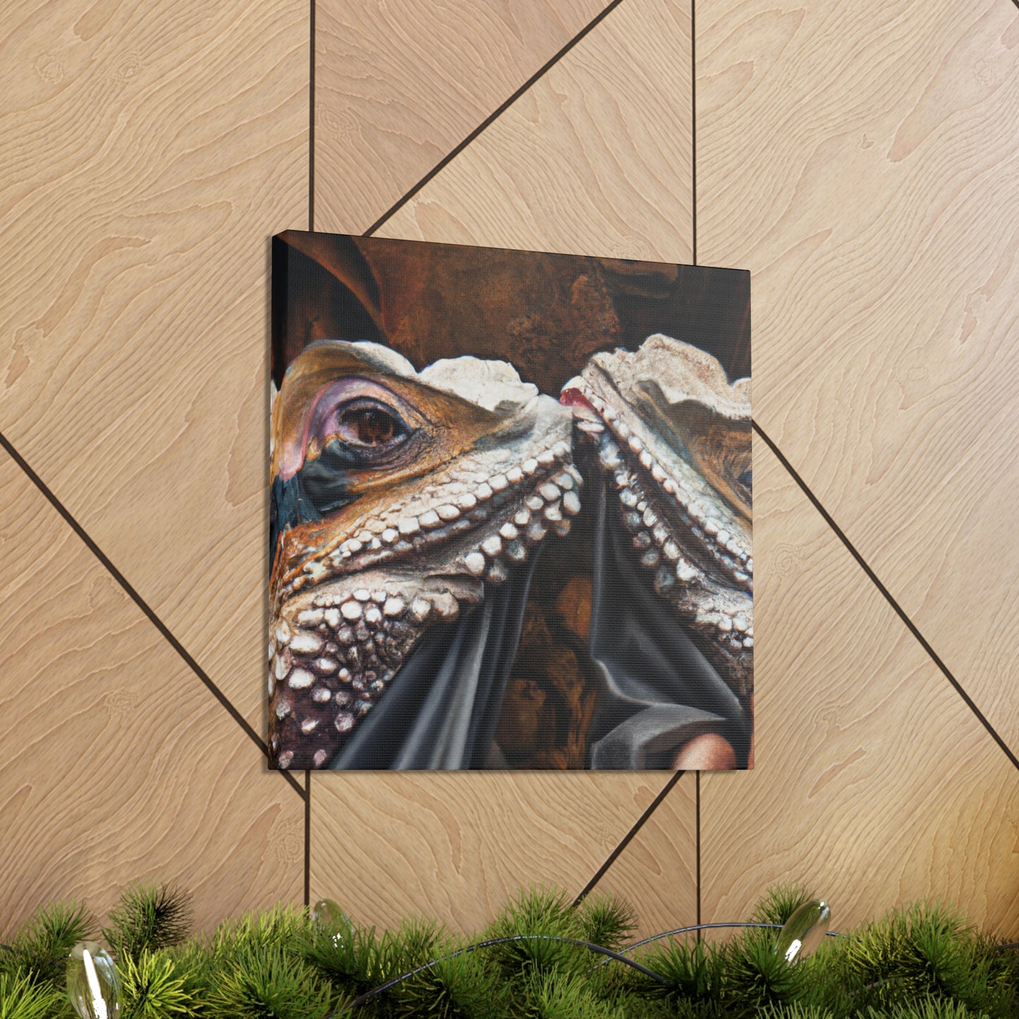 "Frog-like Frilled Lizard" - Canvas