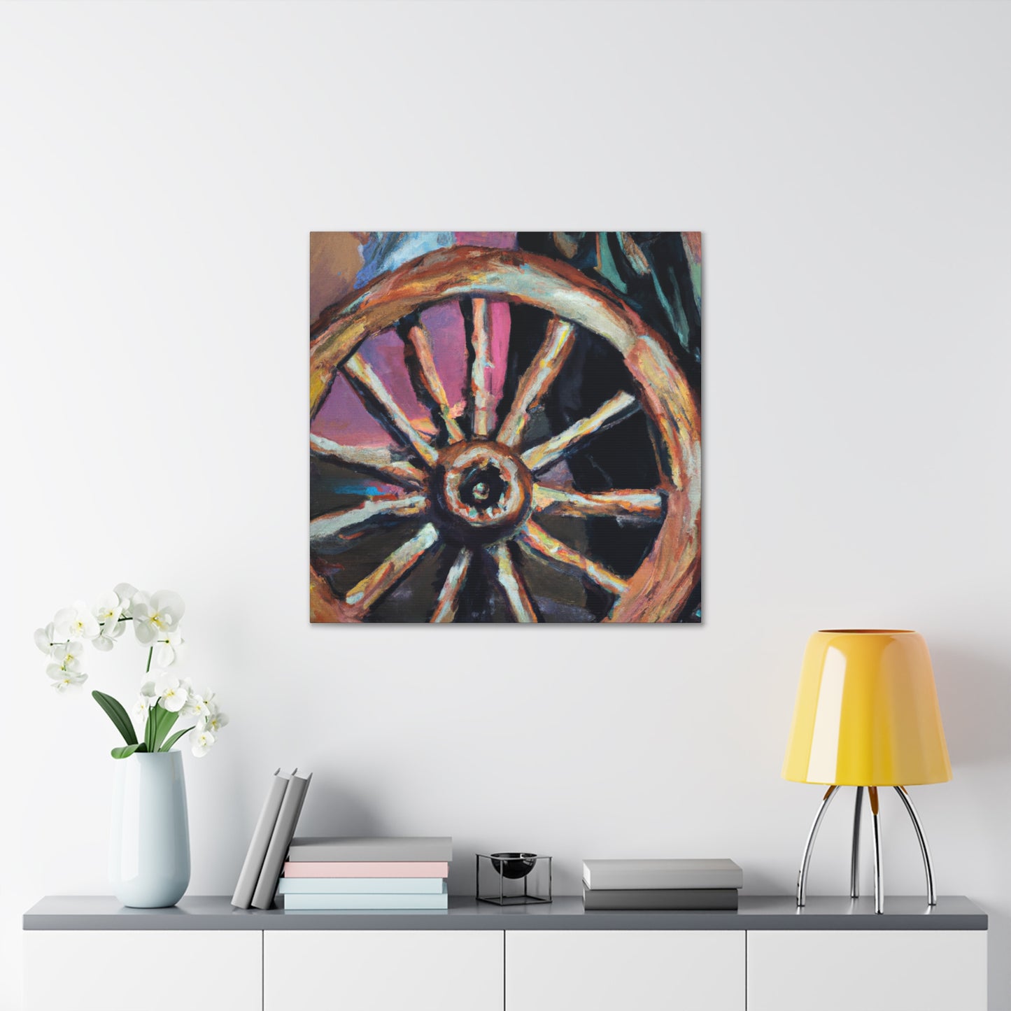 "Wagon Wheel Realities" - Canvas