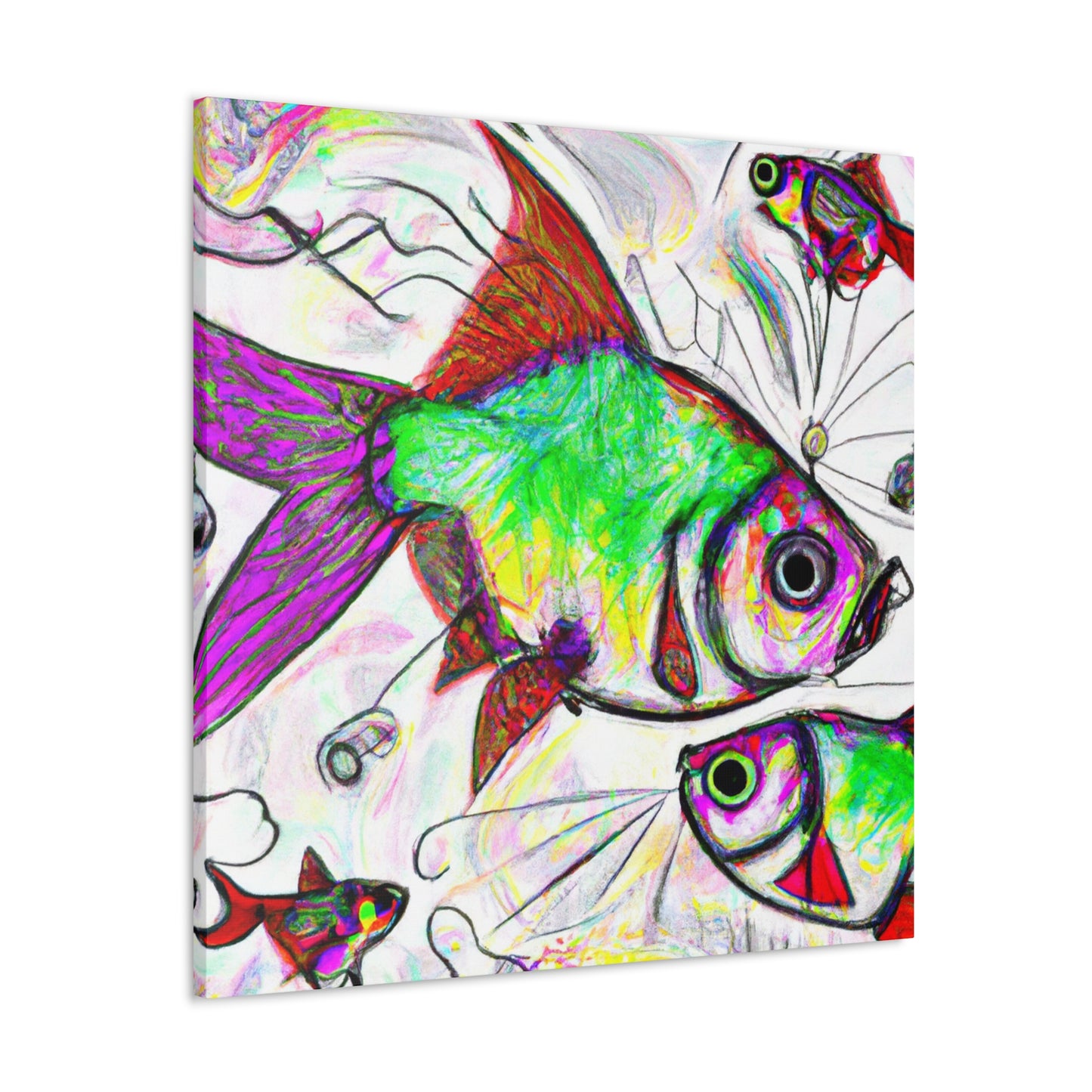 "Rainbow Fish Dreamscape" - Canvas