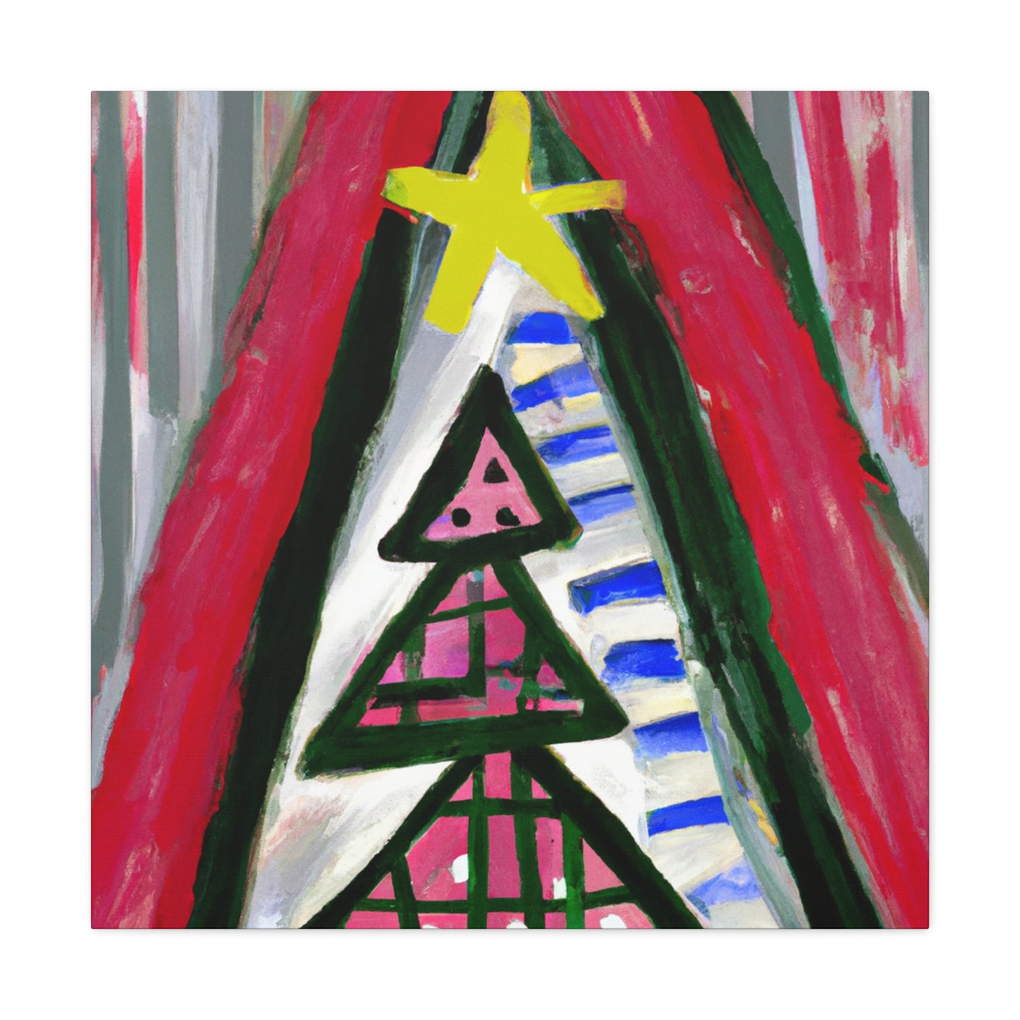 "Christmas Tree Expressionism" - Canvas