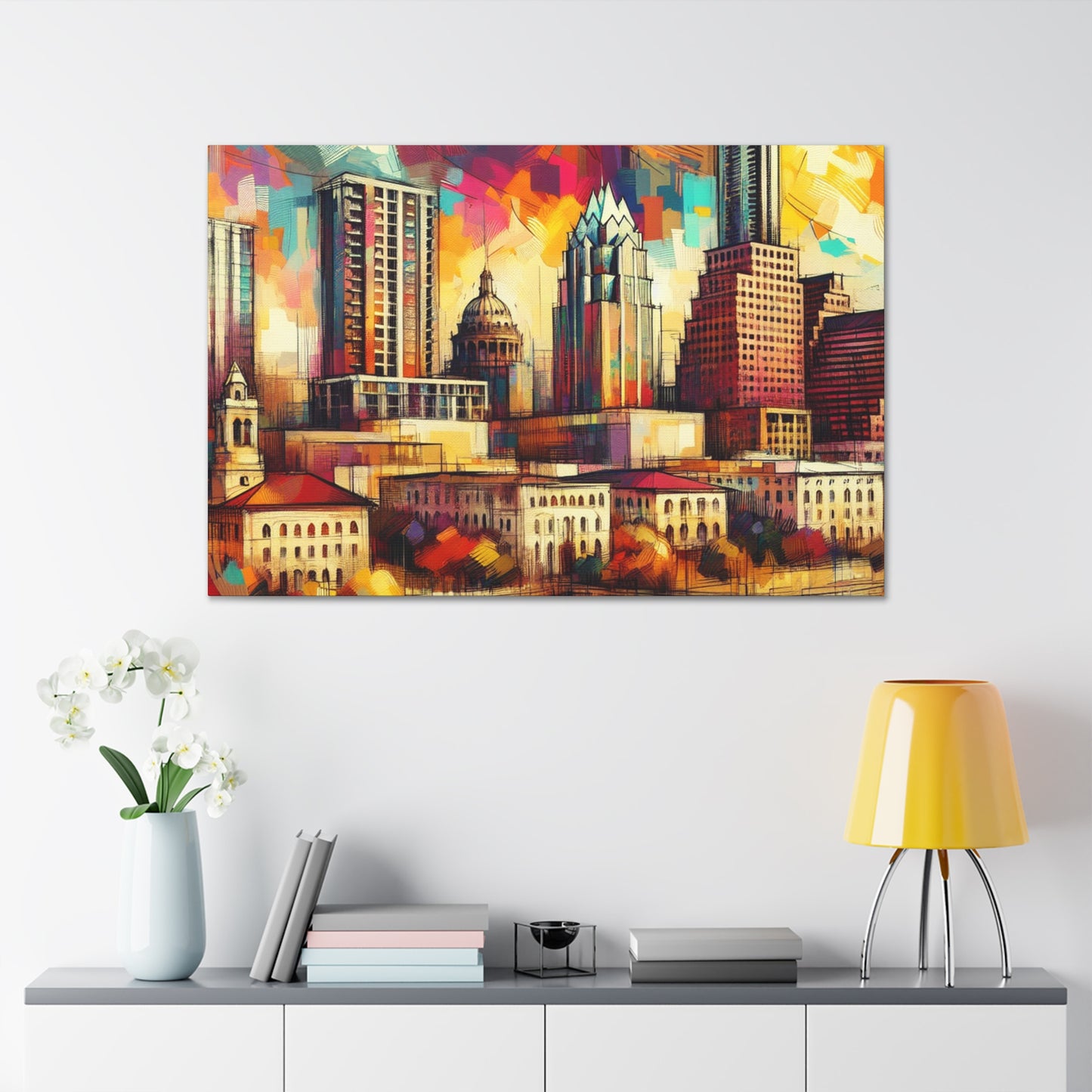 "Vibrant Austin Hues" - Canvas