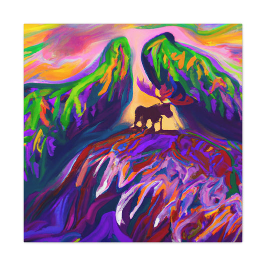 "Moose in Fauvism Hues" - Canvas