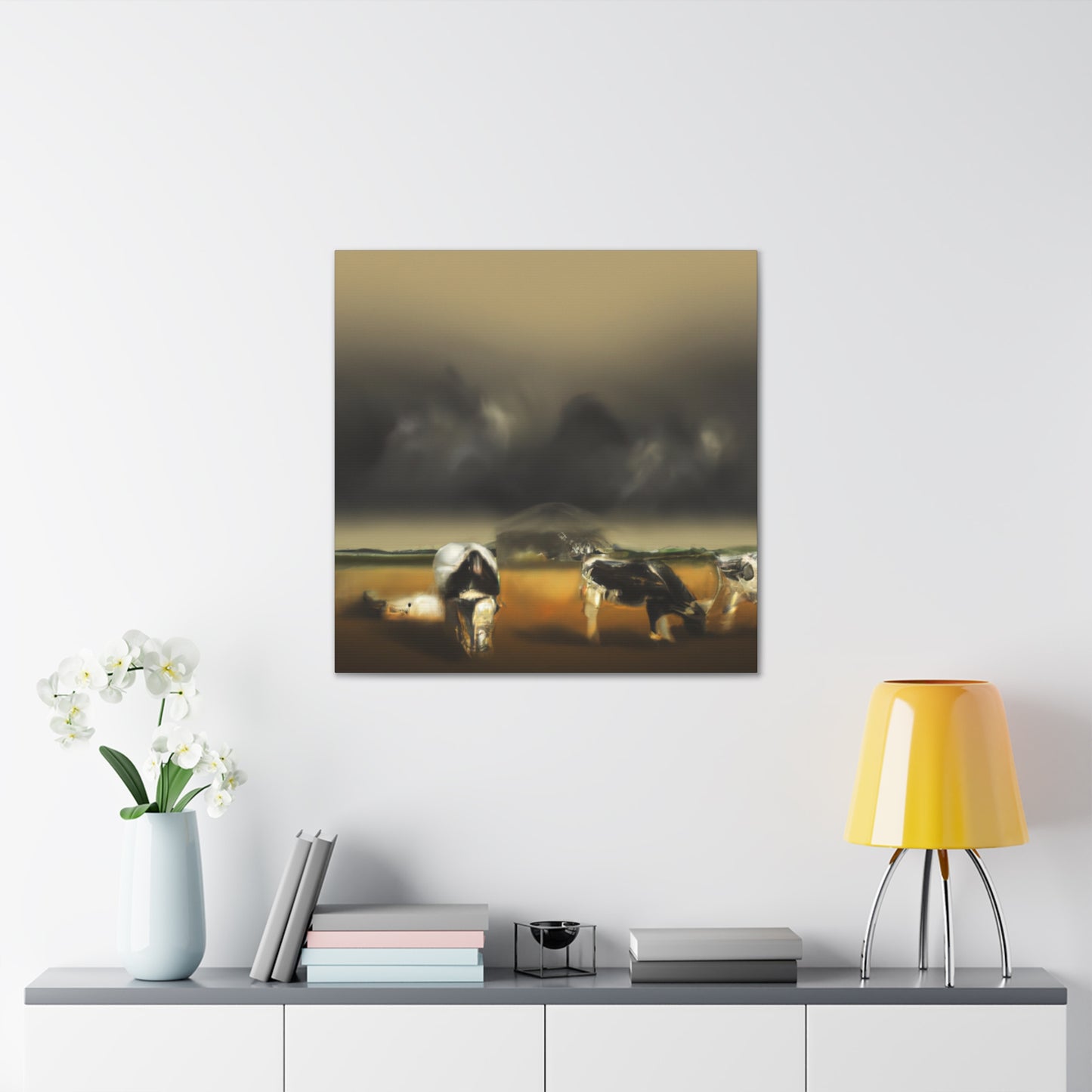 Pasture Dreaming Cow - Canvas