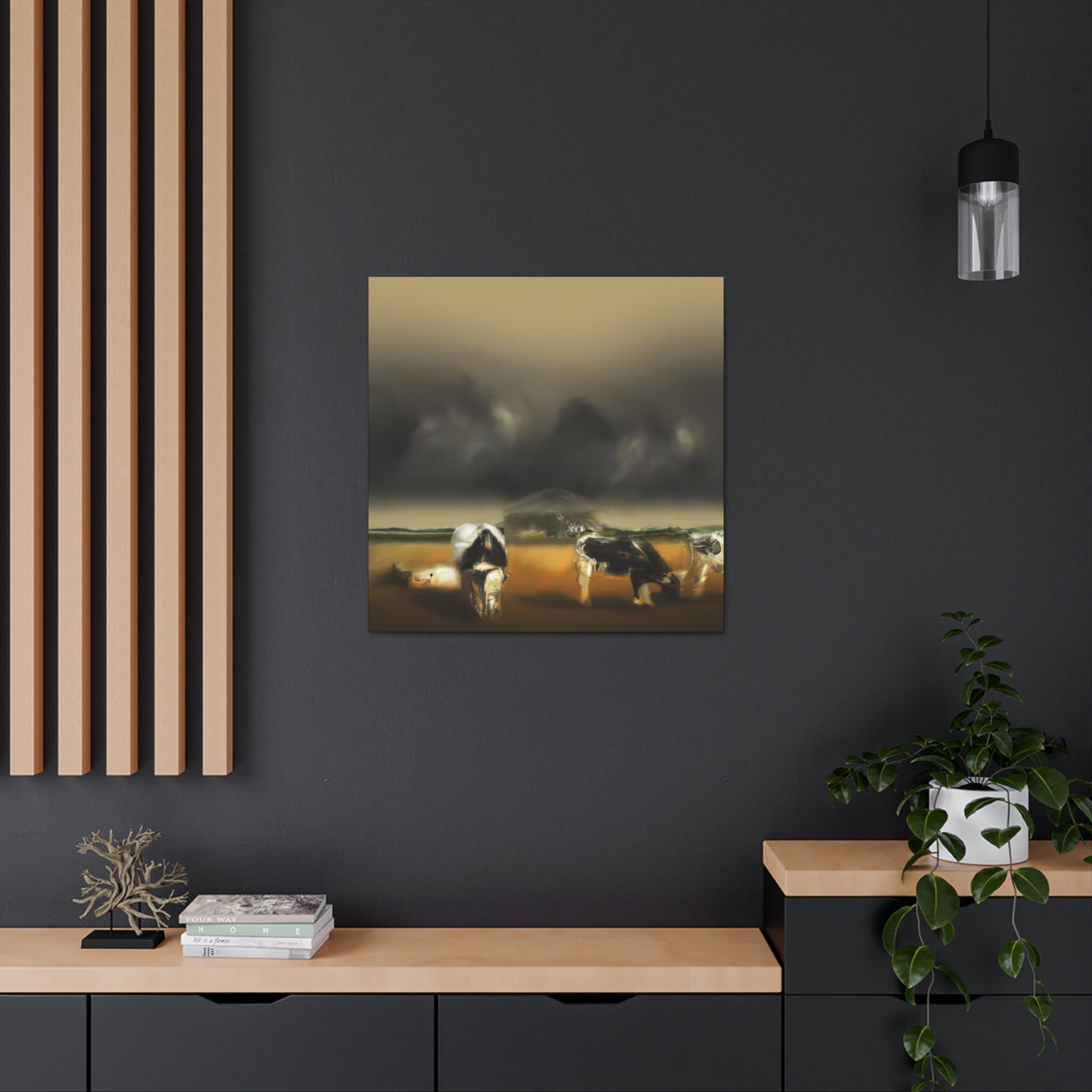 Pasture Dreaming Cow - Canvas