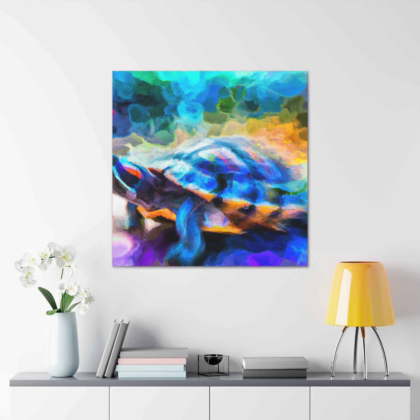 Box Turtle Paradoxical Art - Canvas