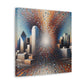 "Dazzling Dallas Dotscape" - Canvas