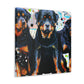 Powerful Rottweiler Pose - Canvas