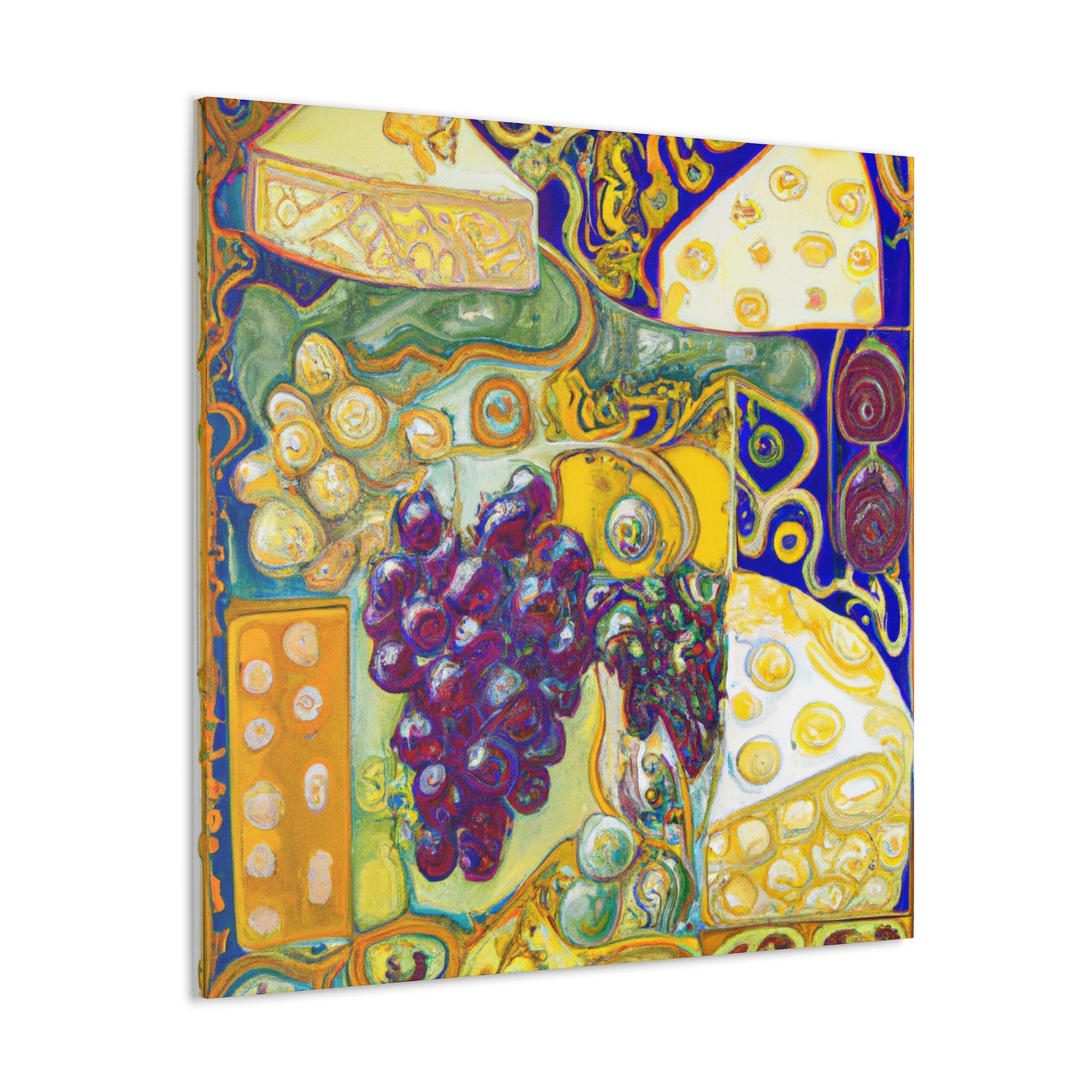 "Cheese Grapes Abundance" - Canvas