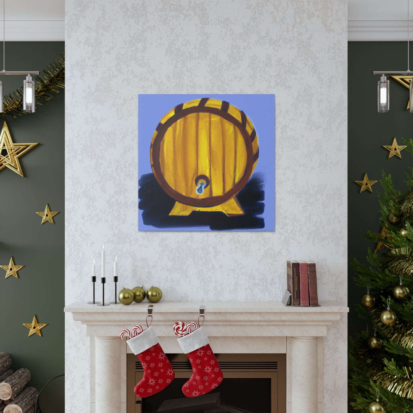 "Whiskey Barrel Minimalism" - Canvas