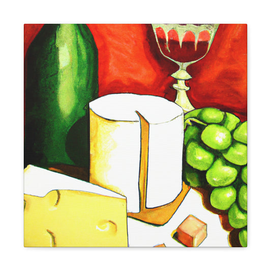 Cheese and Grapes Feast - Canvas