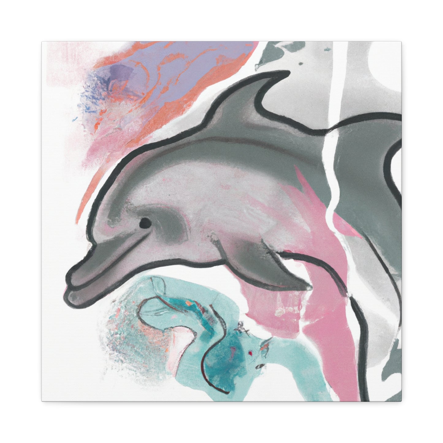 Dolphin Dance Abstraction - Canvas