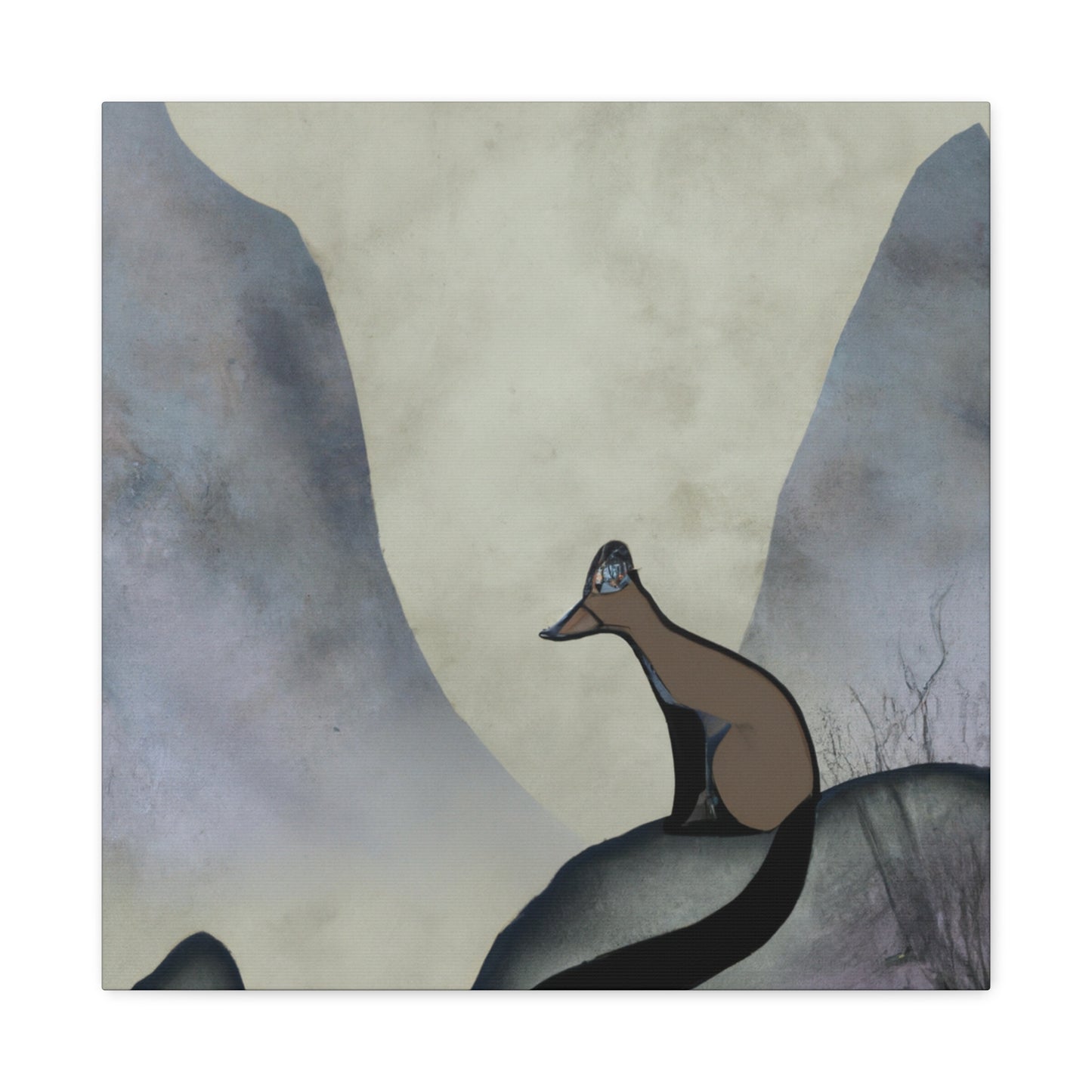 Marten in the Moonlight - Canvas