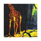 Giraffe on the Wall - Canvas